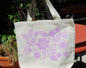 Cotton Canvas Floral Tote