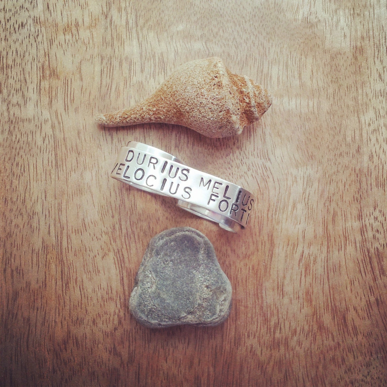 Personalized Message Lyrics Two Finger Ring Custom Silver Double Banner Ring Graduation Gift