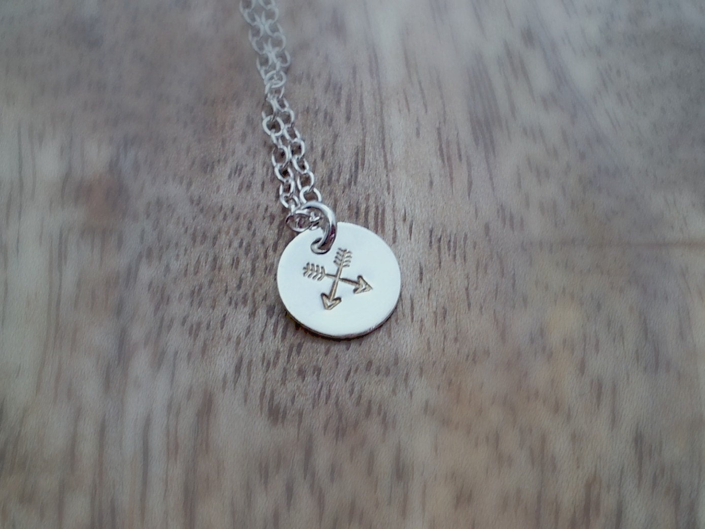 Dainty Silver Necklace - Silver Arrow Necklace -  Crossed Arrows - Arrow Charm - Arrow Jewelry