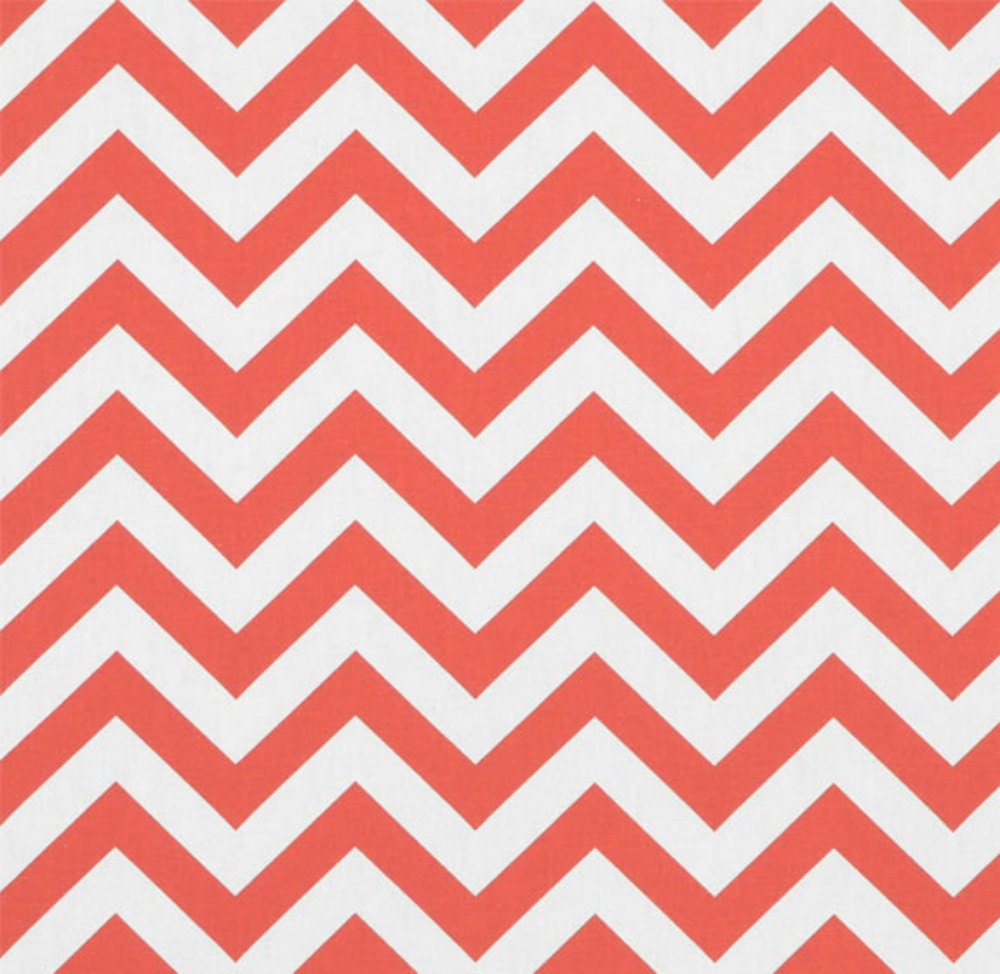 Throw Pillow Cover 16X16 in Coral Zig Zag