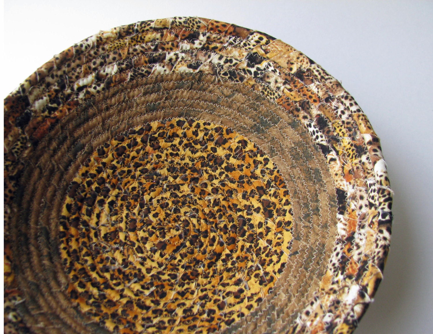 Animal Print Coiled Basket