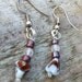 African rose quartz beaded earrings