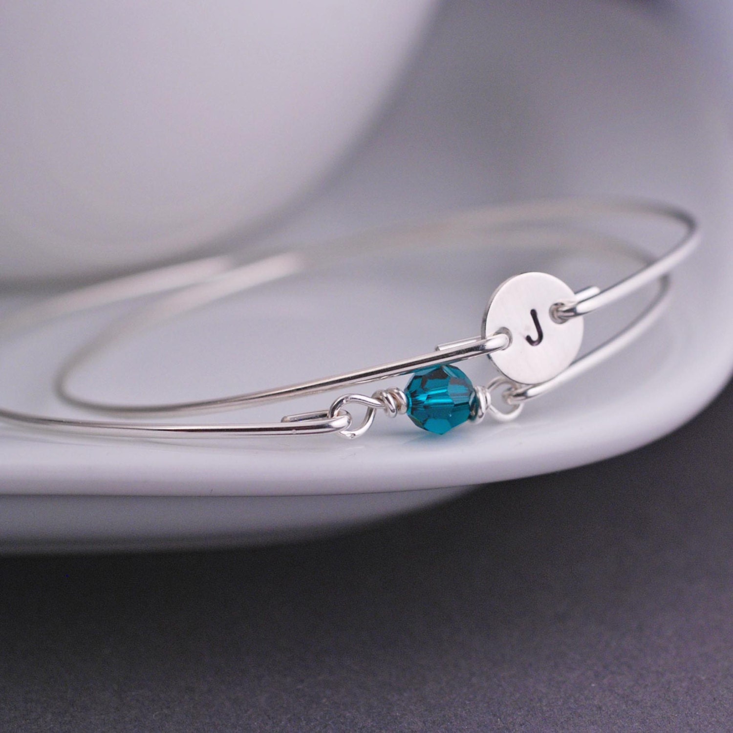 May Birthstone Bracelet Set, Emerald Bracelet, St. Patrick's Day Jewelry, Personalized Swarovski Crystal Birthstone Jewelry