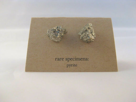 Pyrite Stud Earrings - Fool's Gold - 1