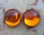 Autumn Sunset: vintage glass rhinestone & sterling silver post earrings
