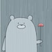 Papa Bear With Umbrella Greeting Card