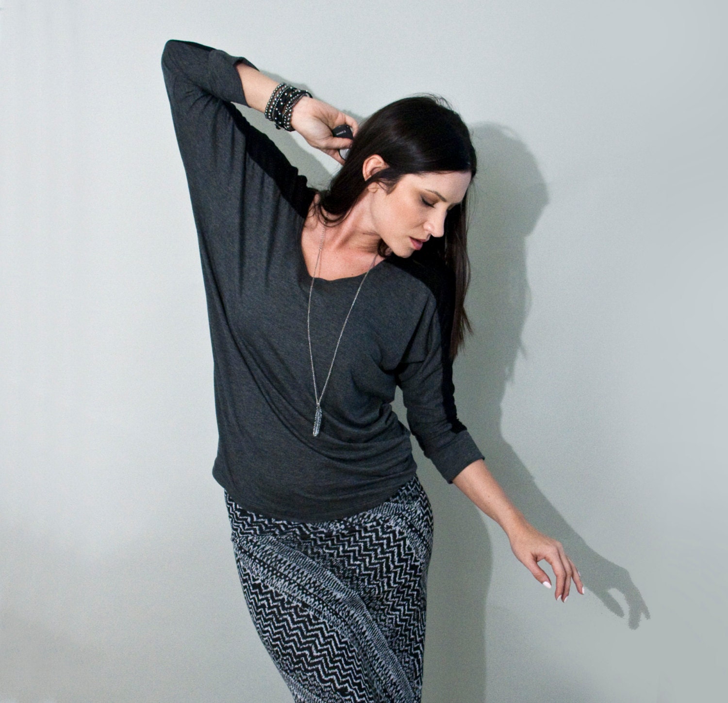 Women's Top, Color Block Shirt, Soft t-shirt, XS S M L XL, made to order