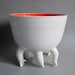 Large Orange Bowl w/Hands