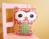 stuffed OWL PETUNIAS' Owl Pillow doll toy toddler baby kid child plush softie gift photo prop room decor unique cute present