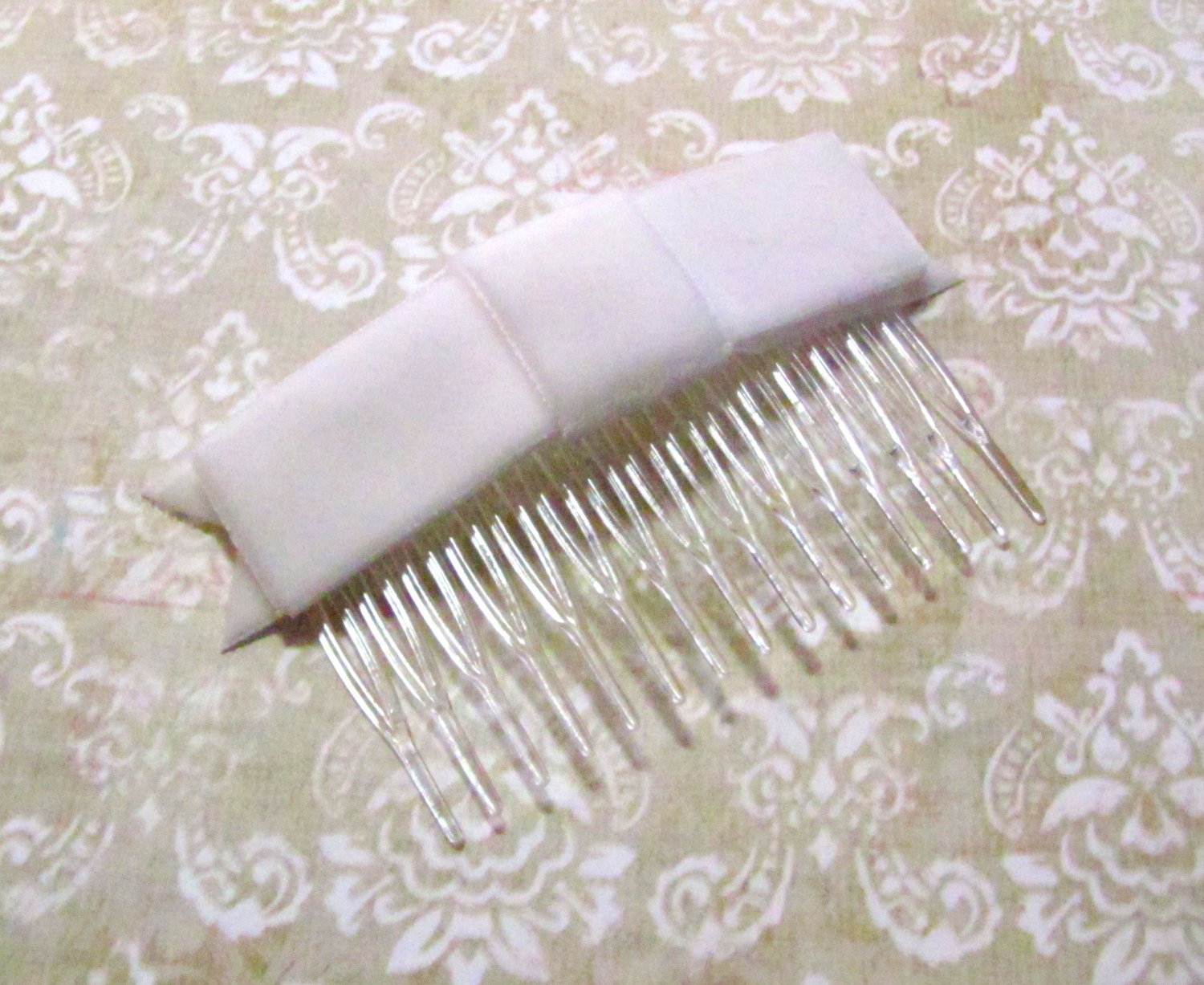 Bridal Hair Comb White Velvet Bow. Fascinator. Headpiece. Perfect for a Bride or Bridesmaids
