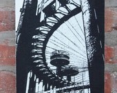 World's Fair Wall Hanging on Stretched Linen - 8"x10"