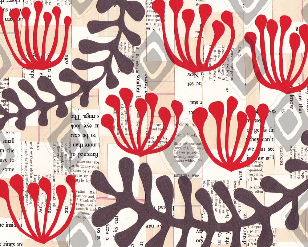 orange pods archival print