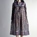 indian gauze metallic floral print hippie tent dress / s / m
