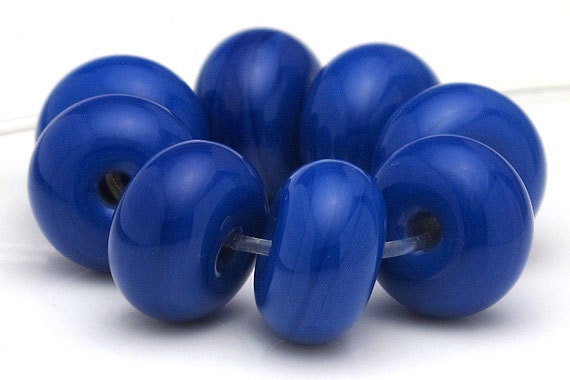 Handmade Lampwork Spacer Beads Monaco Blue SRA