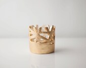Small Gold Cutaway Vessel