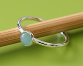 Aventurine Stacking Ring 5 mm - Sterling Silver - Size 2 to 15