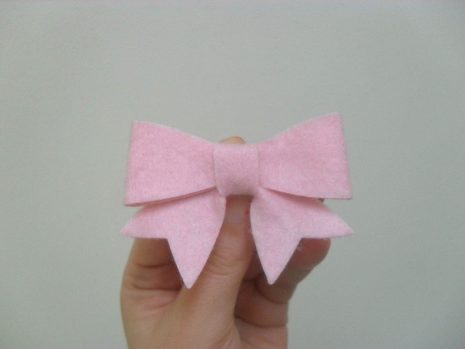 Classic Pink Felt Bow