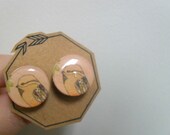 Bird Wood Earrings