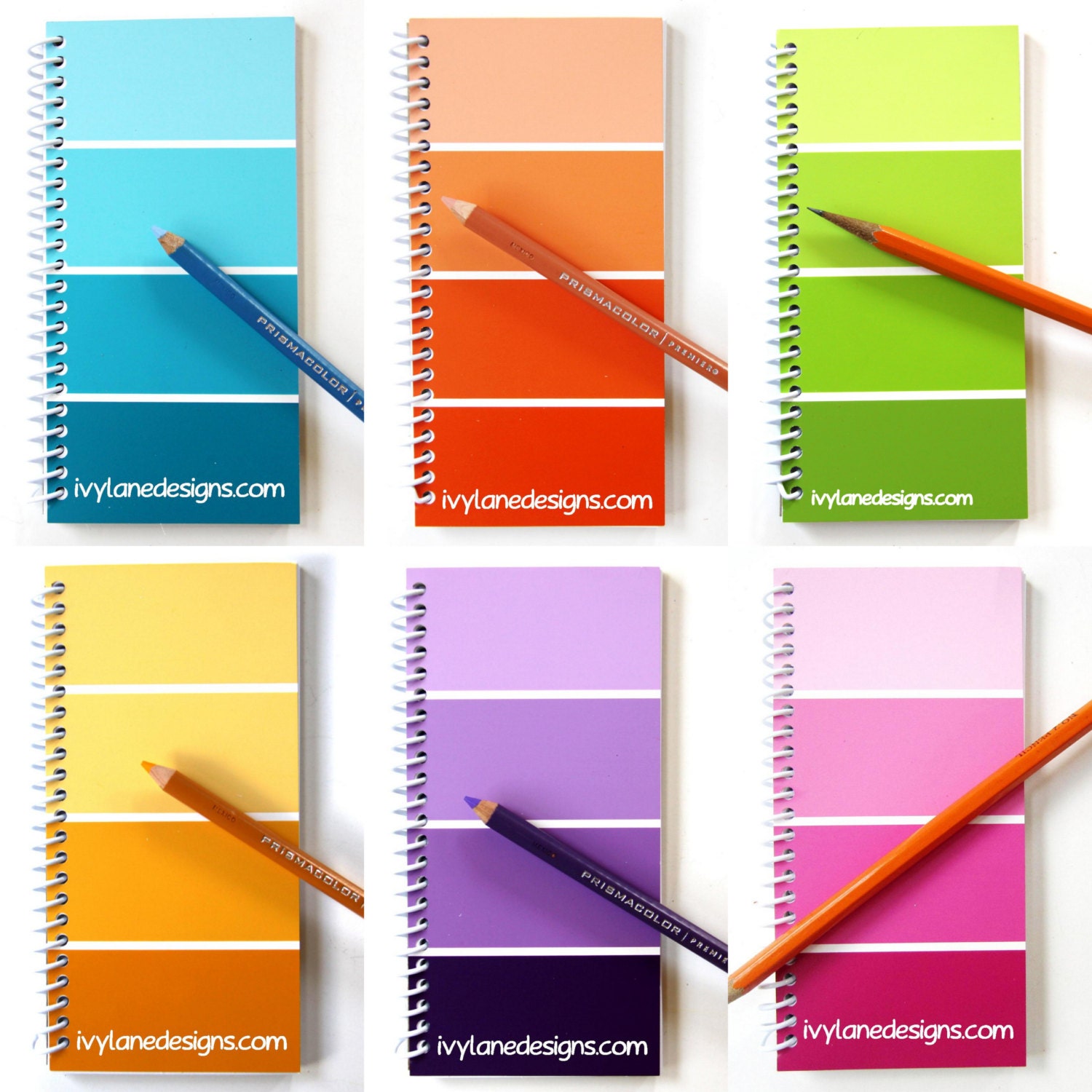 PAINT CHIP NOTEBOOK / Recycled Upcycled Journal - Spiral Bound and Eco Friendly