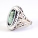 14K Antique Art Deco 1920s Green Tourmaline Filigree Ring