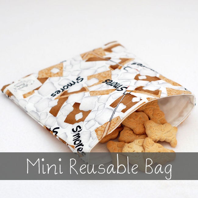 S'mores - Mini Reusable Bag from green by mamamade