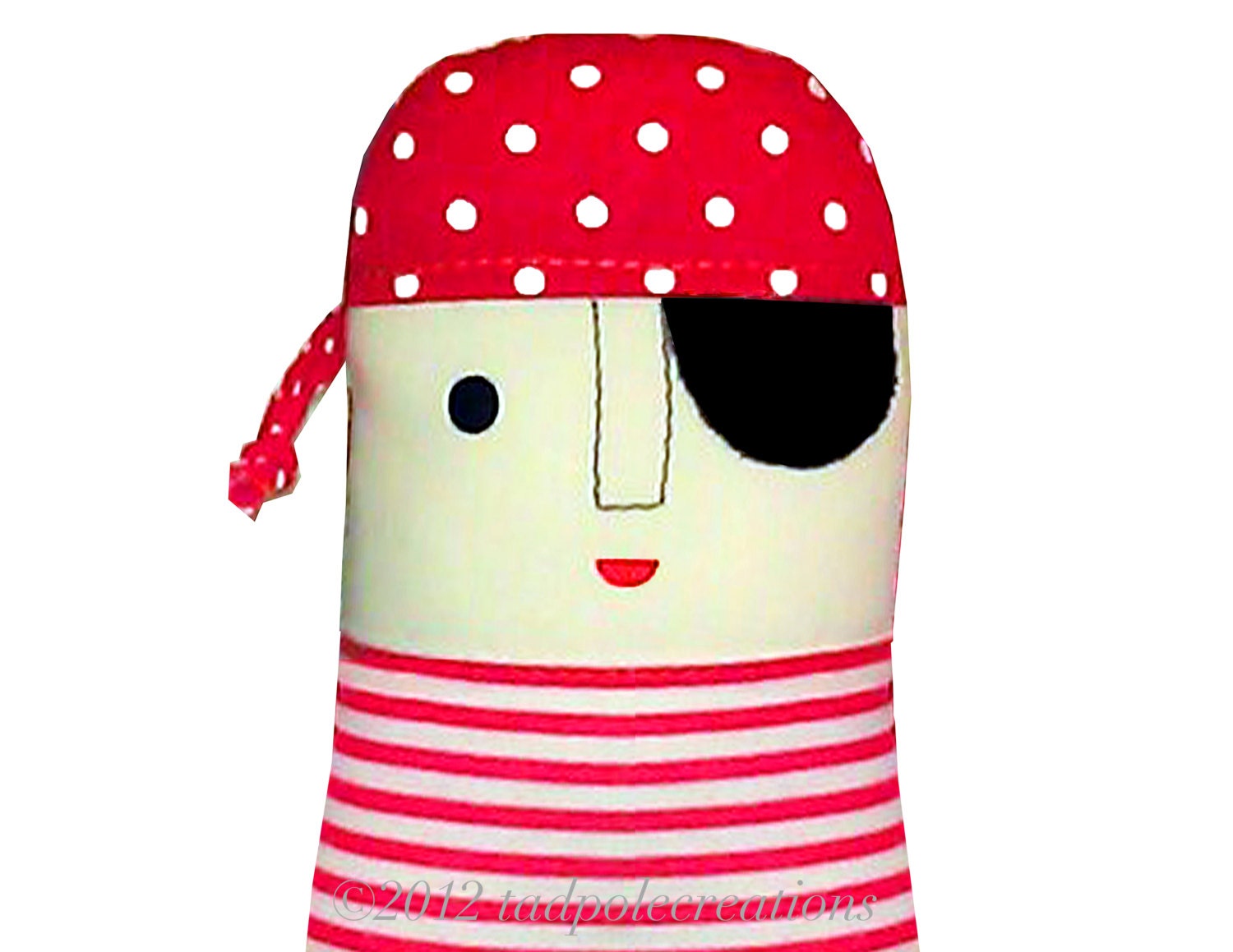 Organic Pirate Cloth Baby Doll for Children-  Eco Friendly Toy -Toddler - Boy - Girl - Unisex - Nautical Baby Gift