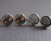 Custom World Map Cufflinks Vintage Atlas Cuff Links Your choice of locations from sherry truitt studios One Pair