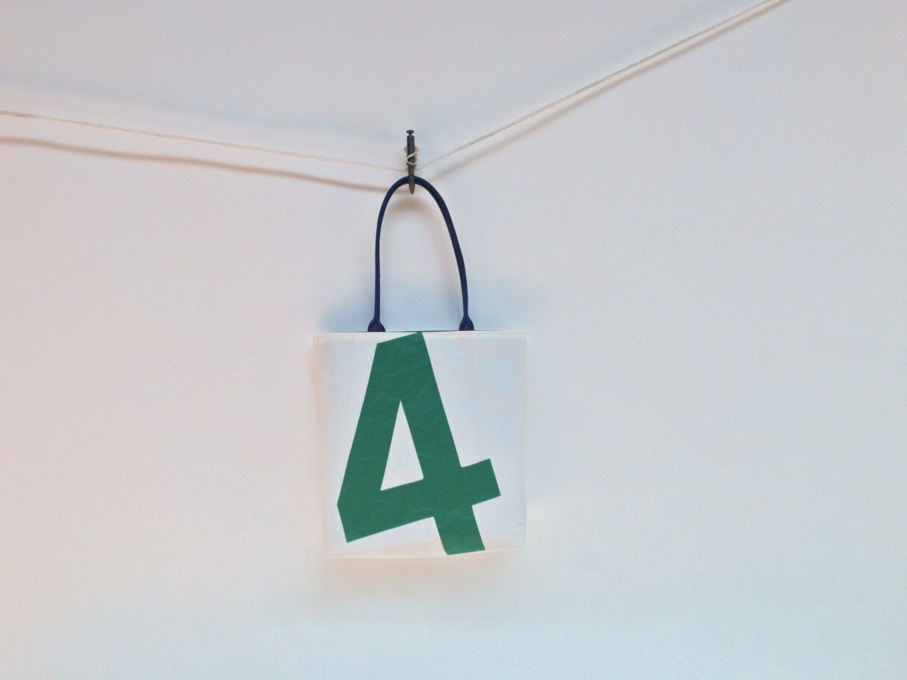 Recycled Sail Beach Tote Bag - Green Number 4