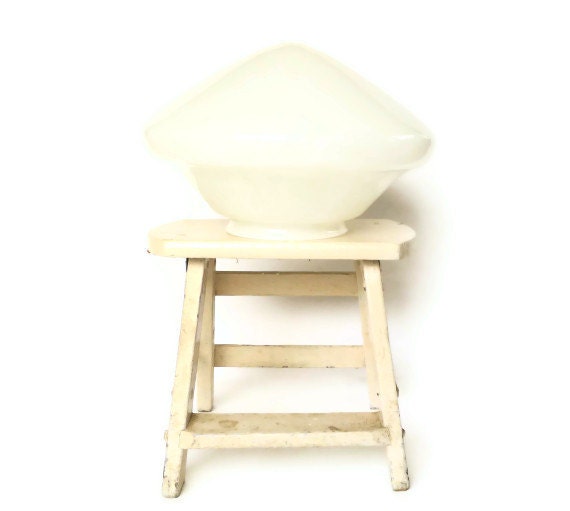 Large White Glass Old Schoolhouse Fitter Shade