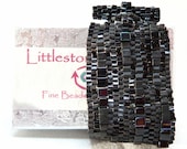 After Midnight Sculptural Freeform Beadwoven Cuff Bracelet