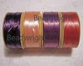 Thread Nymo Beading Purple Lt Pink Lavender Pink  Size B Bead Embroidery Soutache Beading 31
