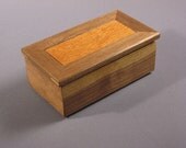 small hardwood box from lacewood and walnut