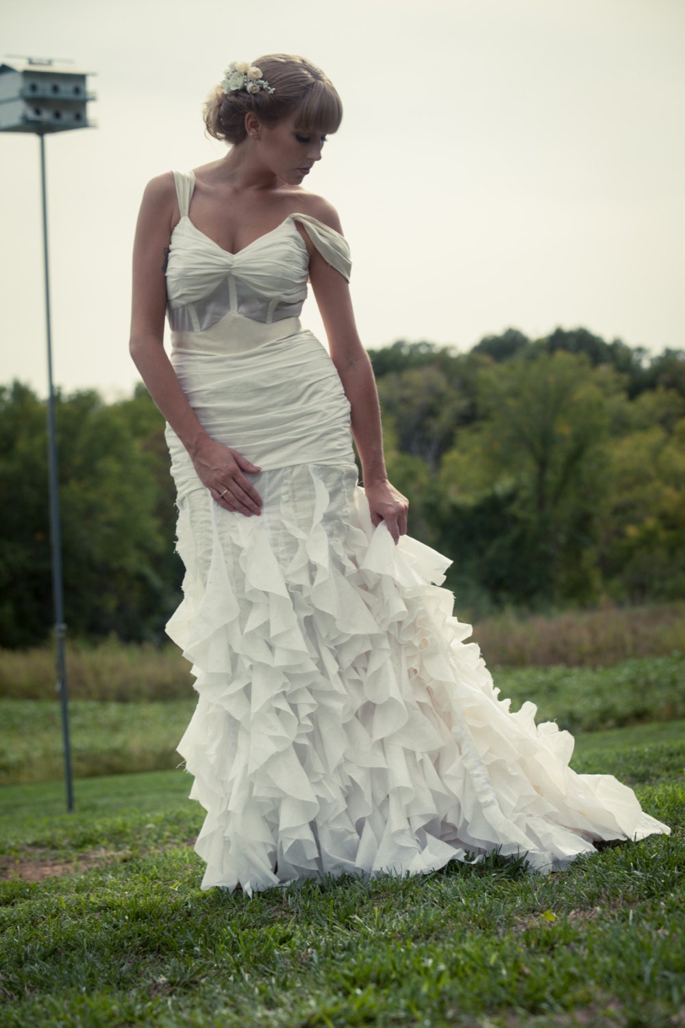 Wild Senna Eco Ruffle and Corset Wedding Gown