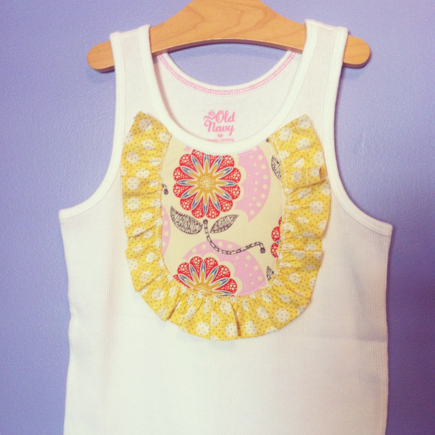 Spring Blooms Bib Tee --READY TO SHIP in size 8--