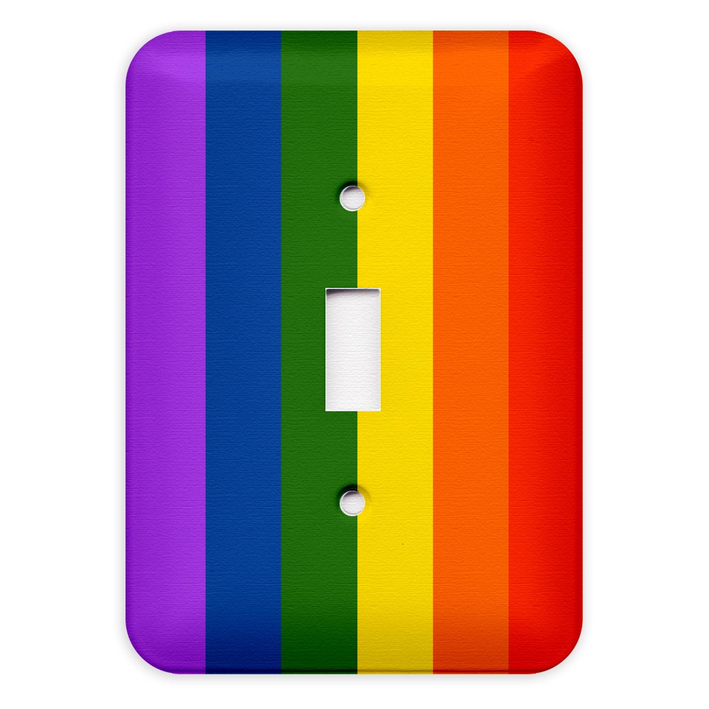 Items similar to Light Switch Plate RAINBOW Gay Pride by Kitty in Pink