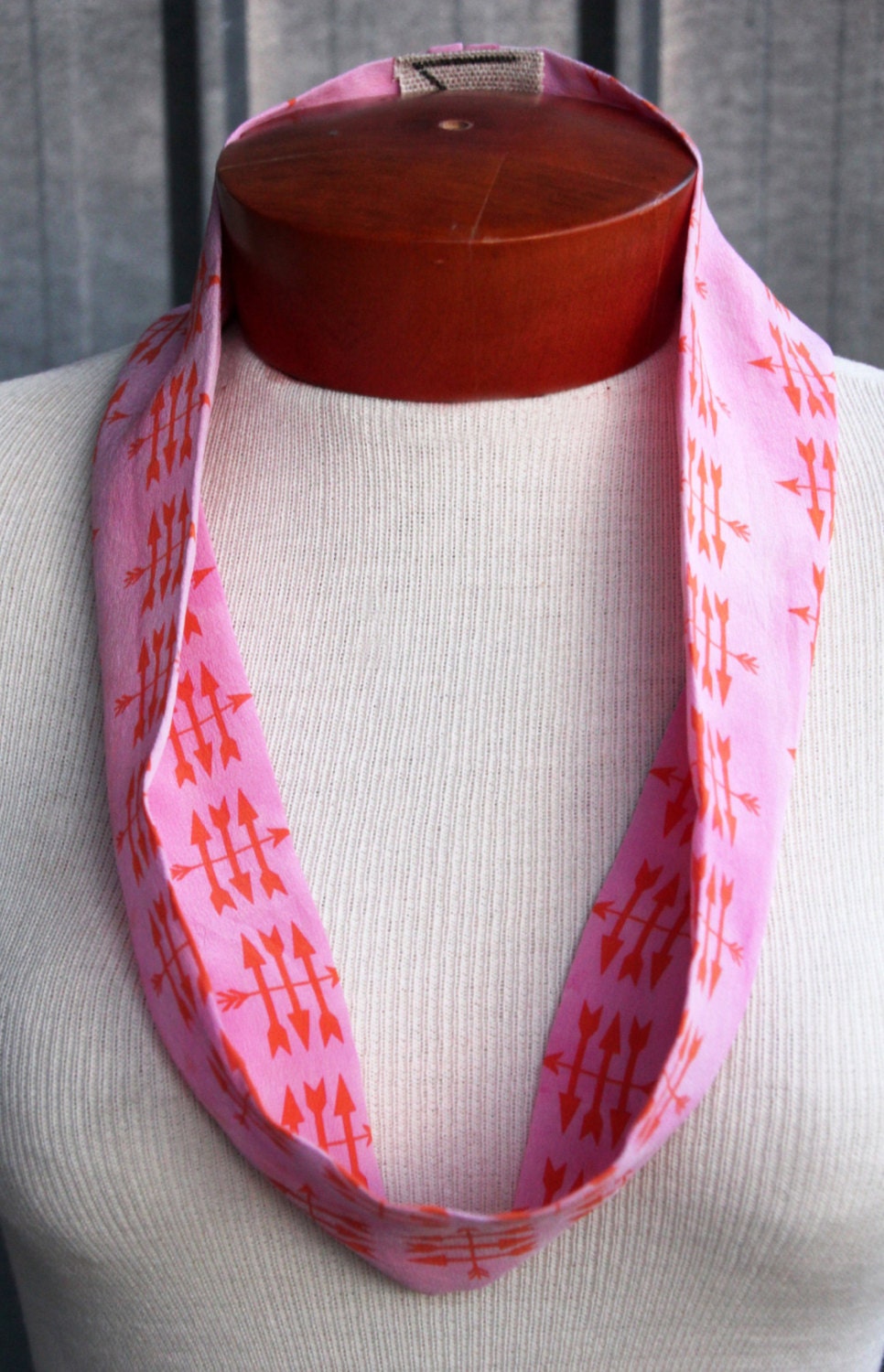 Sunset Arrow / Hand-Dyed Silk Circle Scarf
