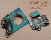 Handmade Rustic Copper Toggle Clasp - for double strand jewelry