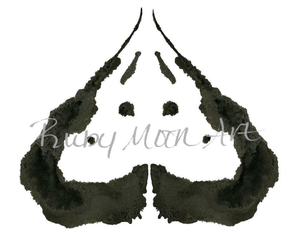 Rorschach Ink Blot Art print 8x10 no 20