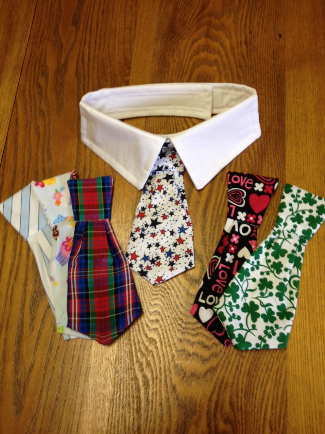 Pug or Small Dog Collar Tie Set