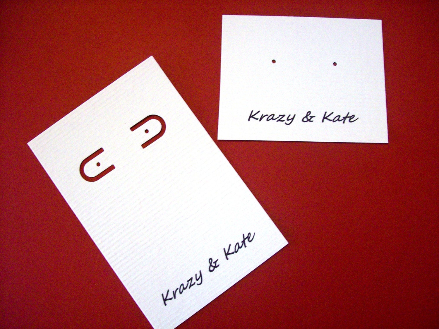 Personalized - 60 earring cards - lever back and post