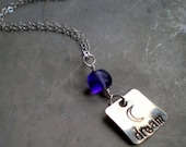 Silver Dream Pendant with Czech Glass