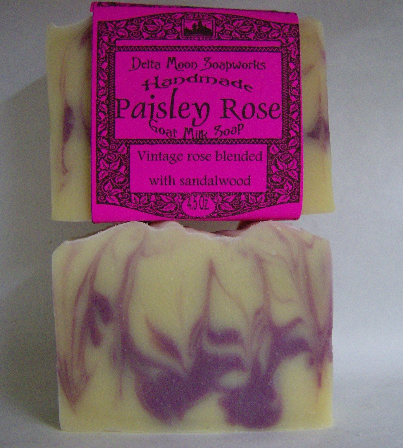 Paisley Rose is our Vintage Rose and Sandalwood Blend -  Goat Milk Soap with Olive Oil, soap for sensitive skin