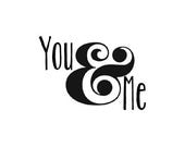 You & Me Love letters rubber stamp great for wedding