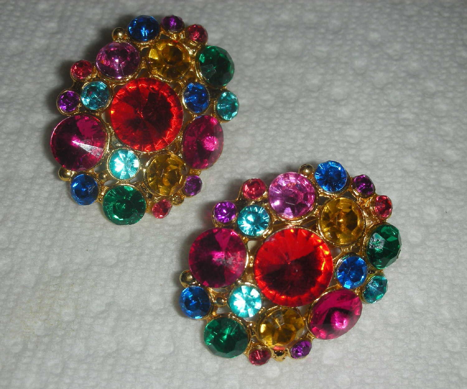 Obnoxious Multicolored Vintage Earrings