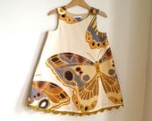 Butterfly baby toddler girls dress-  girls children's clothing - sizes newborn, 3m, 6m, 12m, 18m, 4t - aprilscott