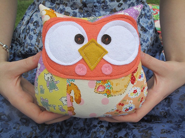Patchwork Plush Owl
