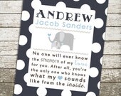 Custom Baby Boy Nursery Wall Art - No One Will Ever Know the Strength of My Love for You - 8x10 Gift Print Listing Stats