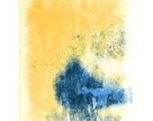 Printable 8.5x11 Modern Abstract Art Print: Yellow and Blue