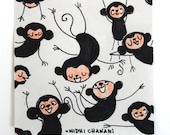 Original Art, Illustration, Original Ink Drawing - "Monkeying Around" - OOAK