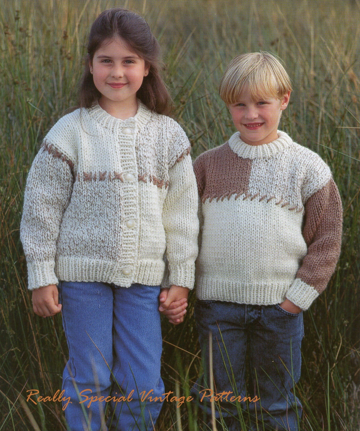Sweater & Jacket  for Junior Plus Chunky  Knitting Pattern  original Not PDF